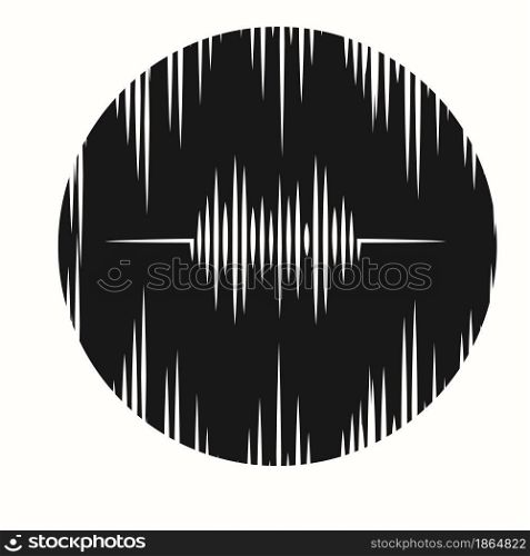 sound wave logo vector template