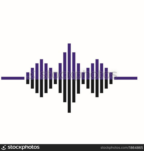 sound wave logo vector template