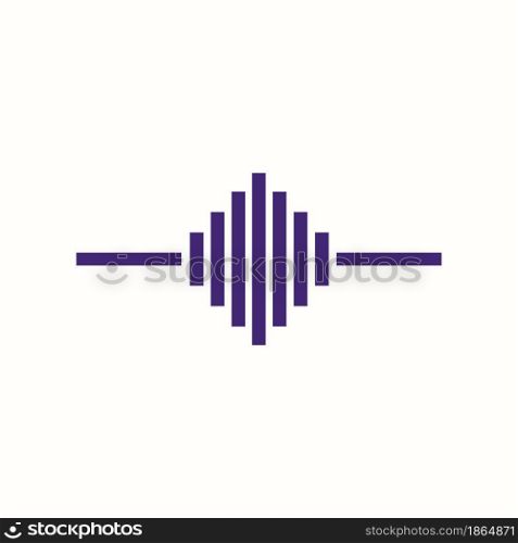 sound wave logo vector template