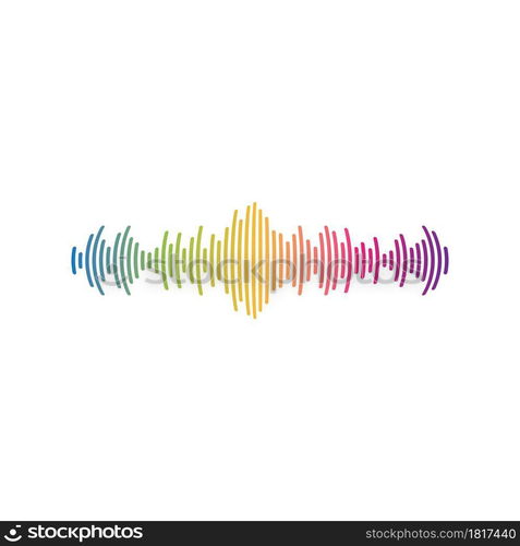 Sound wave music logo vector design