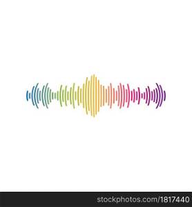 Sound wave music logo vector design