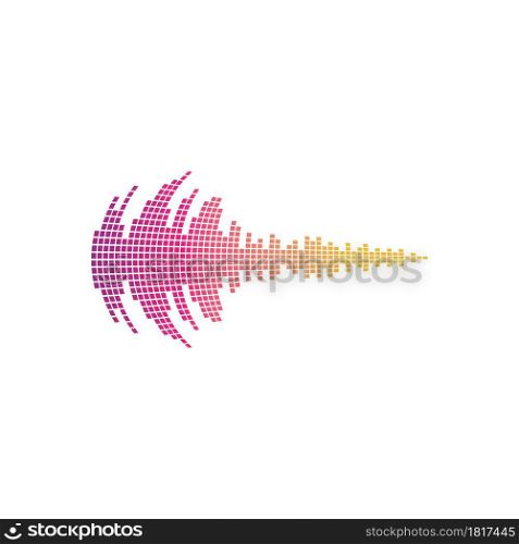 Sound wave music logo vector design