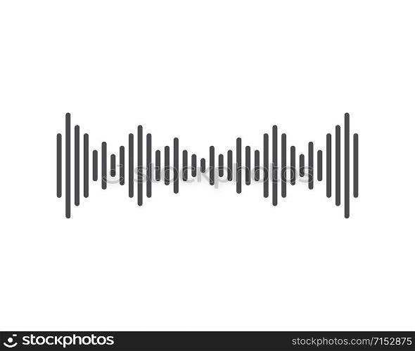 sound wave music logo vector icon template