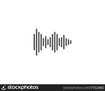 sound wave music logo vector icon template