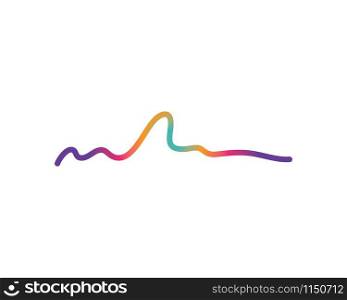 sound wave music logo vector template