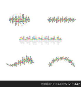 sound wave music logo vector template