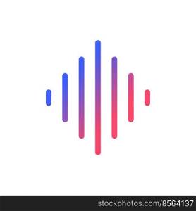 Sound wave pixel perfect gradient linear ui icon. Audio track. Video editor instrument. Record voice. Line color user interface symbol. Modern style pictogram. Vector isolated outline illustration. Sound wave pixel perfect gradient linear ui icon