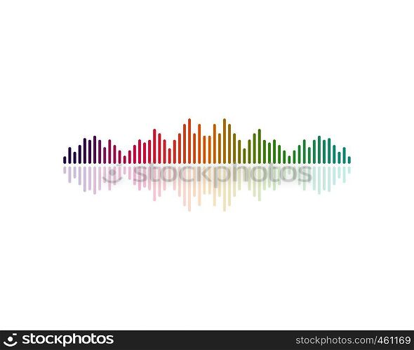sound wave,pulse ilustration logo vector icon template