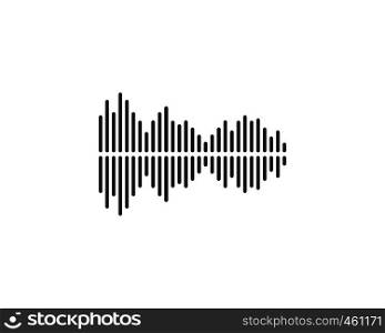 sound wave,pulse ilustration logo vector icon template