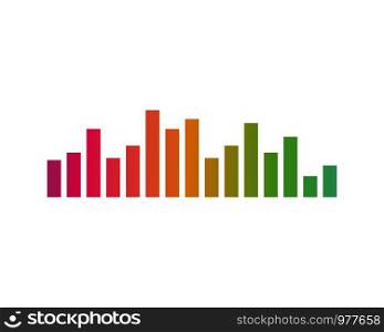 sound wave,pulse line,equaizer and sound effect ilustration logo vector icon template
