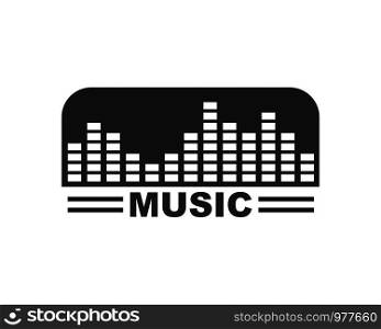 sound wave,pulse line,equaizer and sound effect ilustration logo vector icon template
