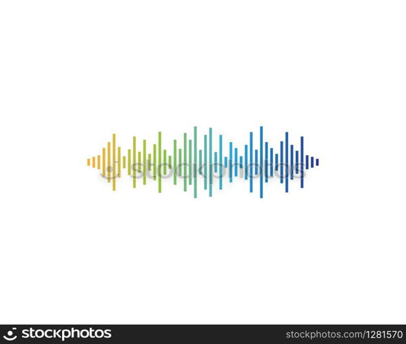 Sound wave vector icon illustration design