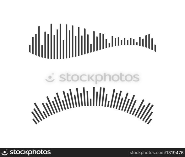 Sound wave vector icon illustration design