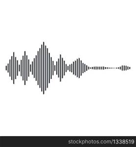 Sound wave vector icon illustration design