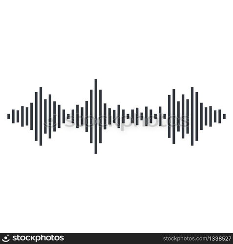 Sound wave vector icon illustration design