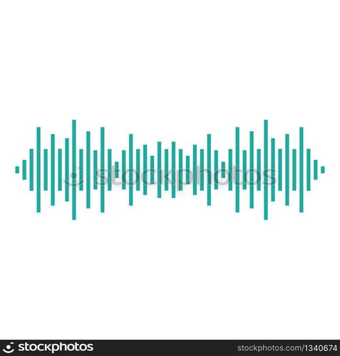 Sound wave vector icon illustration design