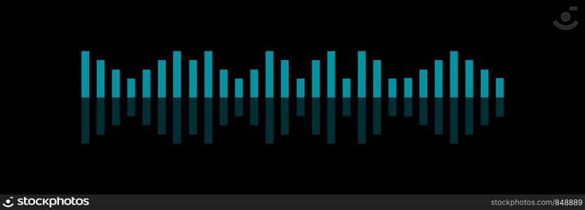 Sound wave. Voice recognition concept flat vector illustration of sound symbol. Bright voice and sound imitation lines. Eps10. Sound wave. Voice recognition concept flat vector illustration of sound symbol. Bright voice and sound imitation lines