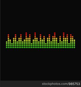 Sound waveforms icon pixel. Eps10 vector illustration. Sound waveforms icon pixel