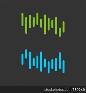 Sound Waves Line Logo Template Illustration Design. Vector EPS 10.