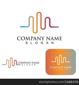 Sound waves Logo illustration design template