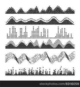 Sound Waves Vector. Classic Melody Sound Wave From Equalizer. Illustration. Sound Waves Vector. Pulse Abstract. Digital Frequency Track Equalizer Illustration