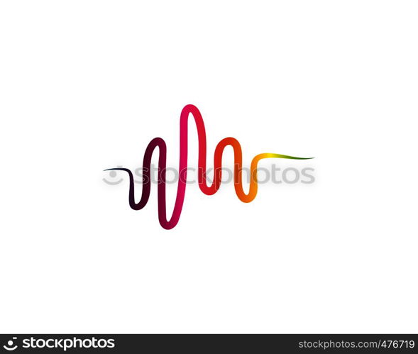 Sound waves vector illustration design