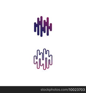 Sound waves vector illustration design template