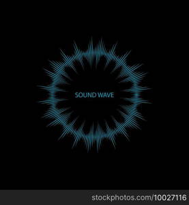 Sound waves vector illustration design template