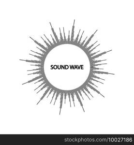 Sound waves vector illustration design template