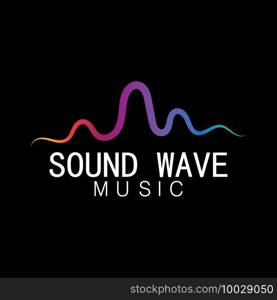 Sound waves vector illustration design template