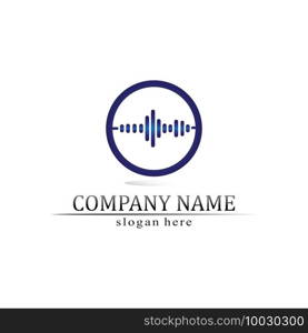 Sound waves vector illustration design template