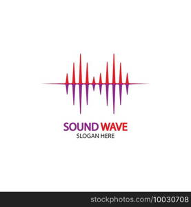 Sound waves vector illustration design template