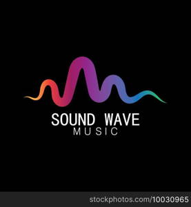 Sound waves vector illustration design template