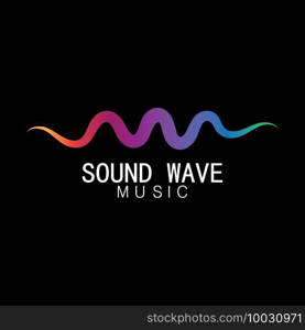 Sound waves vector illustration design template