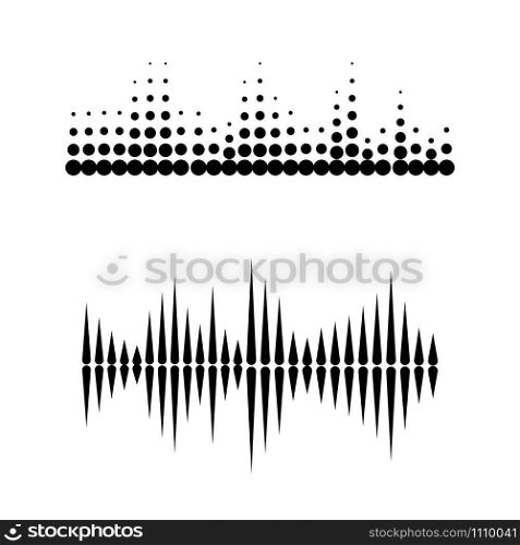 Sound waves vector illustration design template