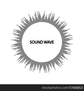 Sound waves vector illustration design template