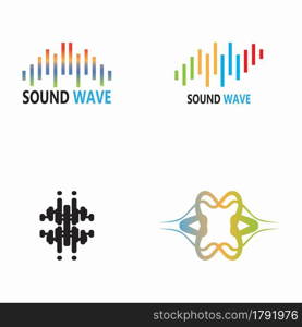 Sound waves vector illustration design template