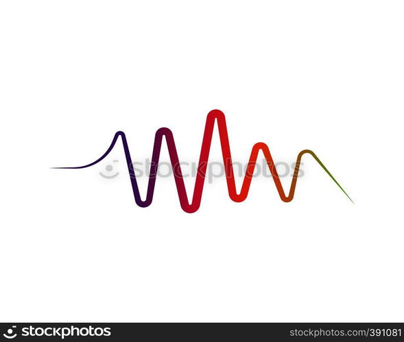 Sound waves vector illustration design template