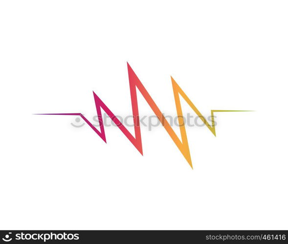 Sound waves vector illustration design template