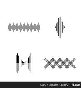 Sound waves vector illustration design template