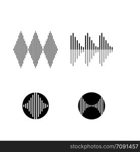 Sound waves vector illustration design template