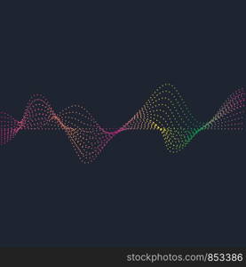 Sound waves vector illustration design template