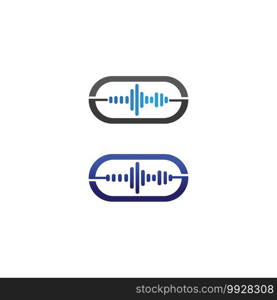 Sound waves vector illustration design template