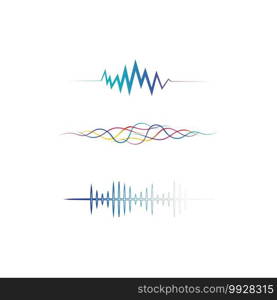 Sound waves vector illustration design template