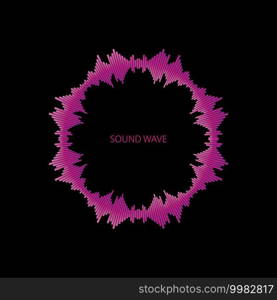 Sound waves vector illustration design template