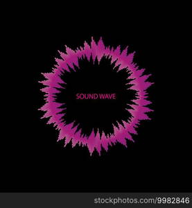 Sound waves vector illustration design template