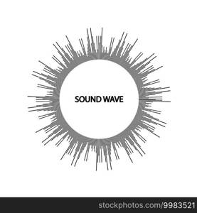 Sound waves vector illustration design template