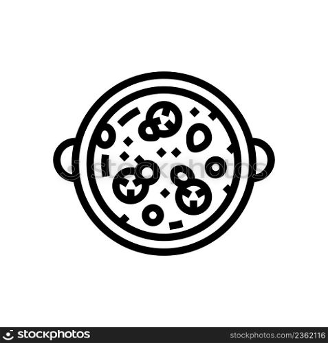 soup chili line icon vector. soup chili sign. isolated contour symbol black illustration. soup chili line icon vector illustration