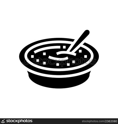 soup cooked carrot ingredient glyph icon vector. soup cooked carrot ingredient sign. isolated contour symbol black illustration. soup cooked carrot ingredient glyph icon vector illustration