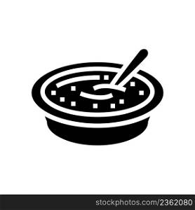 soup cooked carrot ingredient glyph icon vector. soup cooked carrot ingredient sign. isolated contour symbol black illustration. soup cooked carrot ingredient glyph icon vector illustration